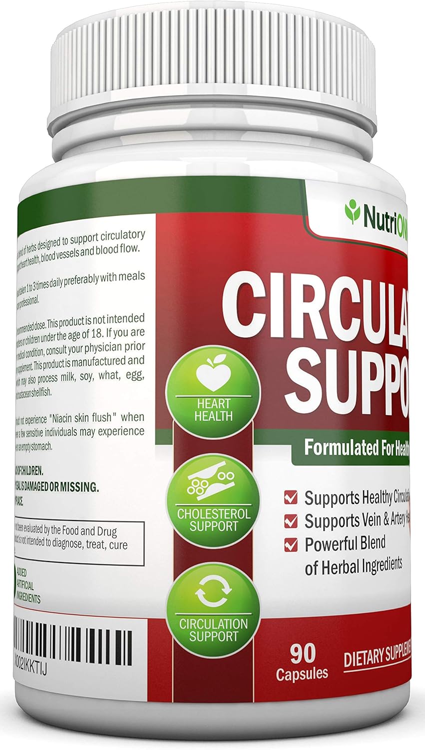 Blood Circulation Support - All Herbal Supplement For Healthy Blood Flow, Arteries & Veins - Promotes Leg Comfort - With Hawthorn, Niacin, L-Arginine, Butcher’s Broom, Cayenne Pepper, Horse Chestnut - Image 4