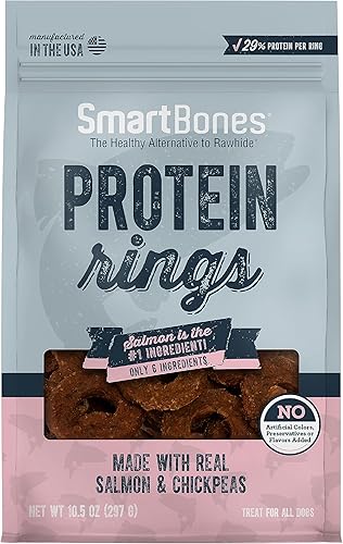 Miniatura 11 de SmartBones Anillos de proteína con salmón real y garbanzos, 5 onzas