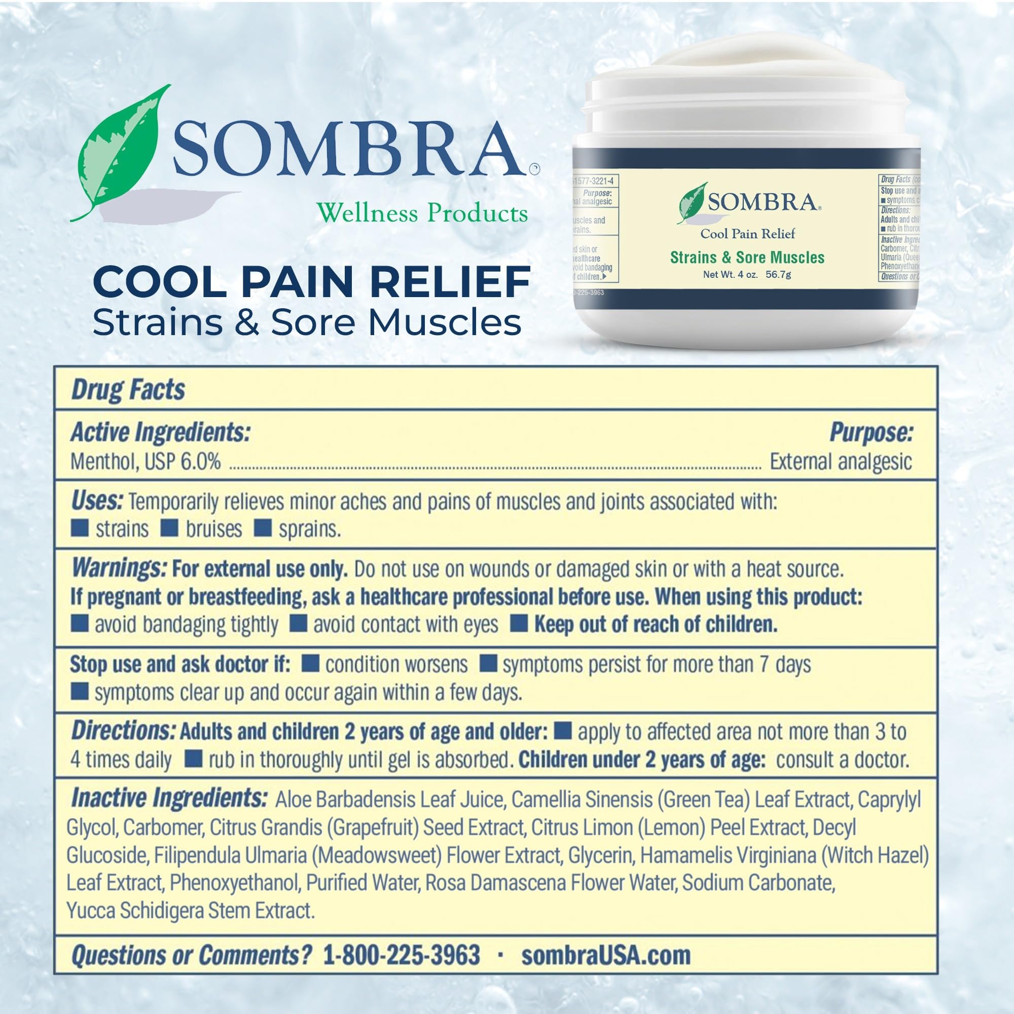 Sombra Cool Pain Relief 8 oz for Sprains, Sore Muscles & Muscle Recovery — Amazon image 7