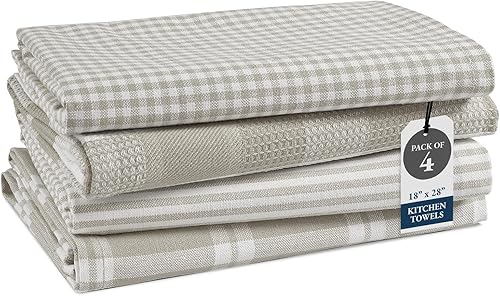 Miniatura 11 de LANE LINEN Juego de toallas de cocina y paños de cocina de 12 piezas - 100% algodón, toallas de cocina y de té de secado rápido de 18" x 28