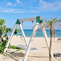 Vista 2 de BeneLabel A-Frame - Juego de 2 soportes de columpio, accesorios de acero resistente con accesorios de montaje, juego de columpio de bricolaje para 2