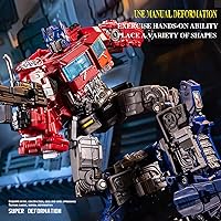 Vista 4 de Juguete robot deformante – Emocionantes juguetes de robot de auto deformados, juguetes robots perfectos para niños, figura de acción de coche rojo