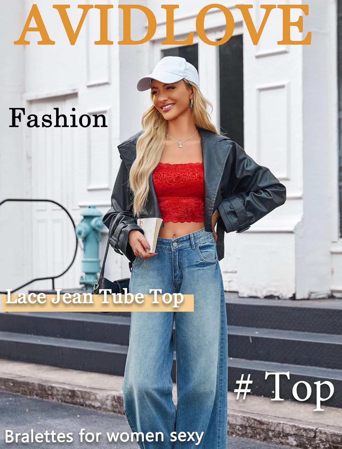 Avidlove Bralettes for Women Lace Spaghetti Strap Tank Top Tube Slim Basic Camisole - Image 4