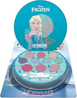 Lip Smacker Frozen Shimmer Color Palette, 12-Piece Frozen Makeup Set for Kids Including Shimmer Creams, Blush and Makeup Brushes, Kids Makeup for Endless Fun, Frozen Gifts