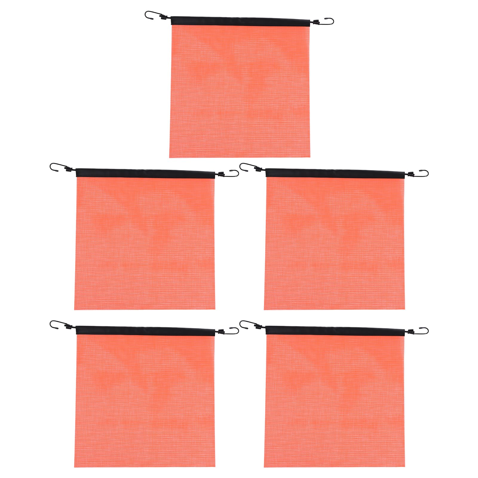 Generic Bandera de Seguridad Naranja para Remolques y Carga, con Tira Reflectante, Material Pvc Resistente, Paquete de 5 Unidades para Situaciones de Rescate y Transporte