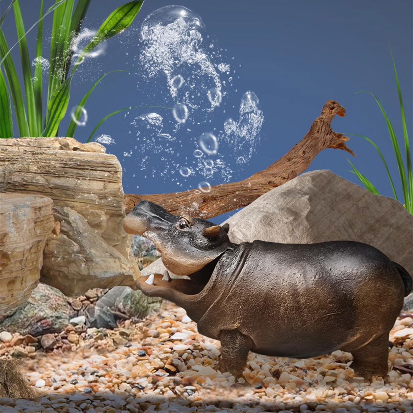 Ippopotamo decorazione acquario resina paesaggistica ornamento appassionato e professionale display accessori