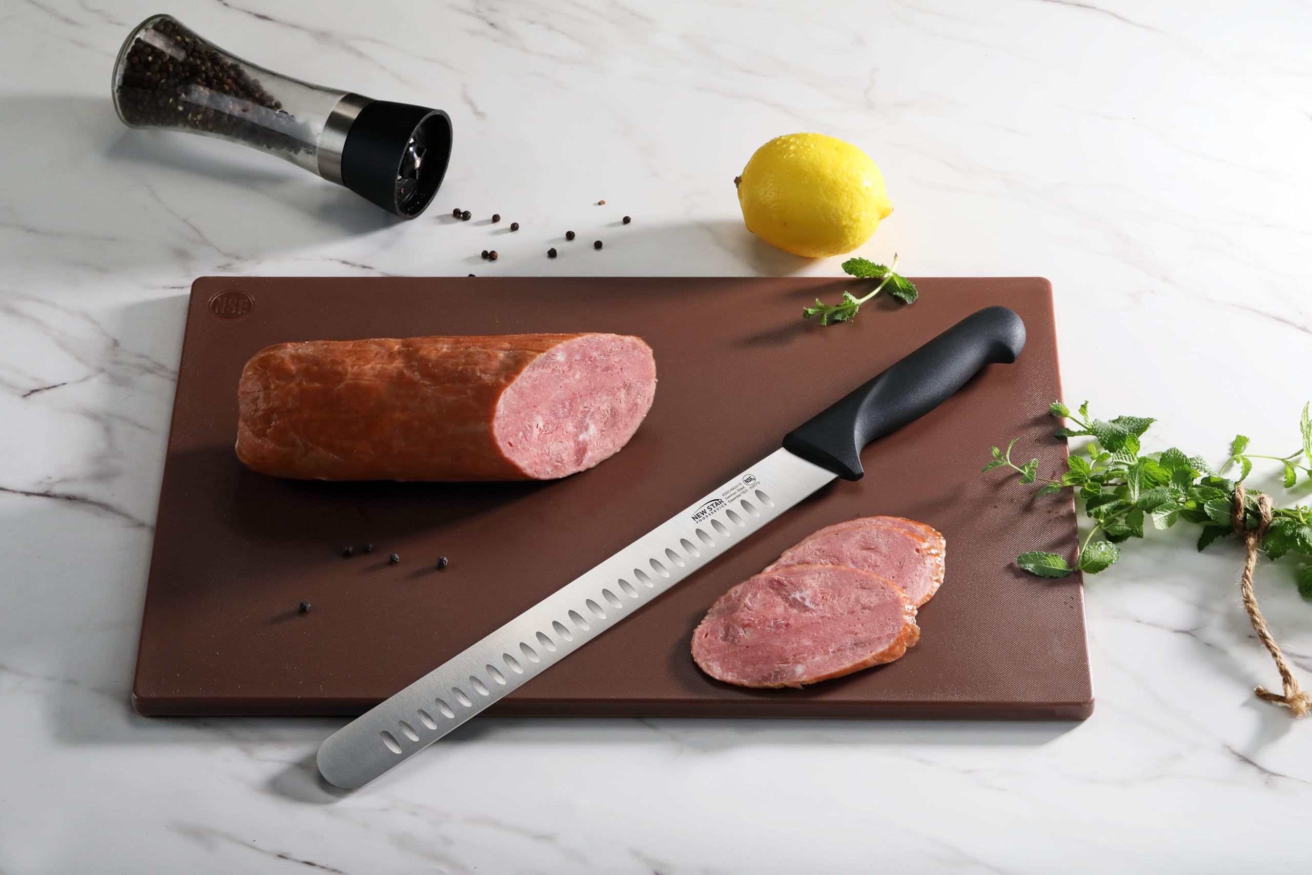New Star Foodservice Essential 12-Inch Fine Edge Slicing Knife, German Steel — Amazon image 6