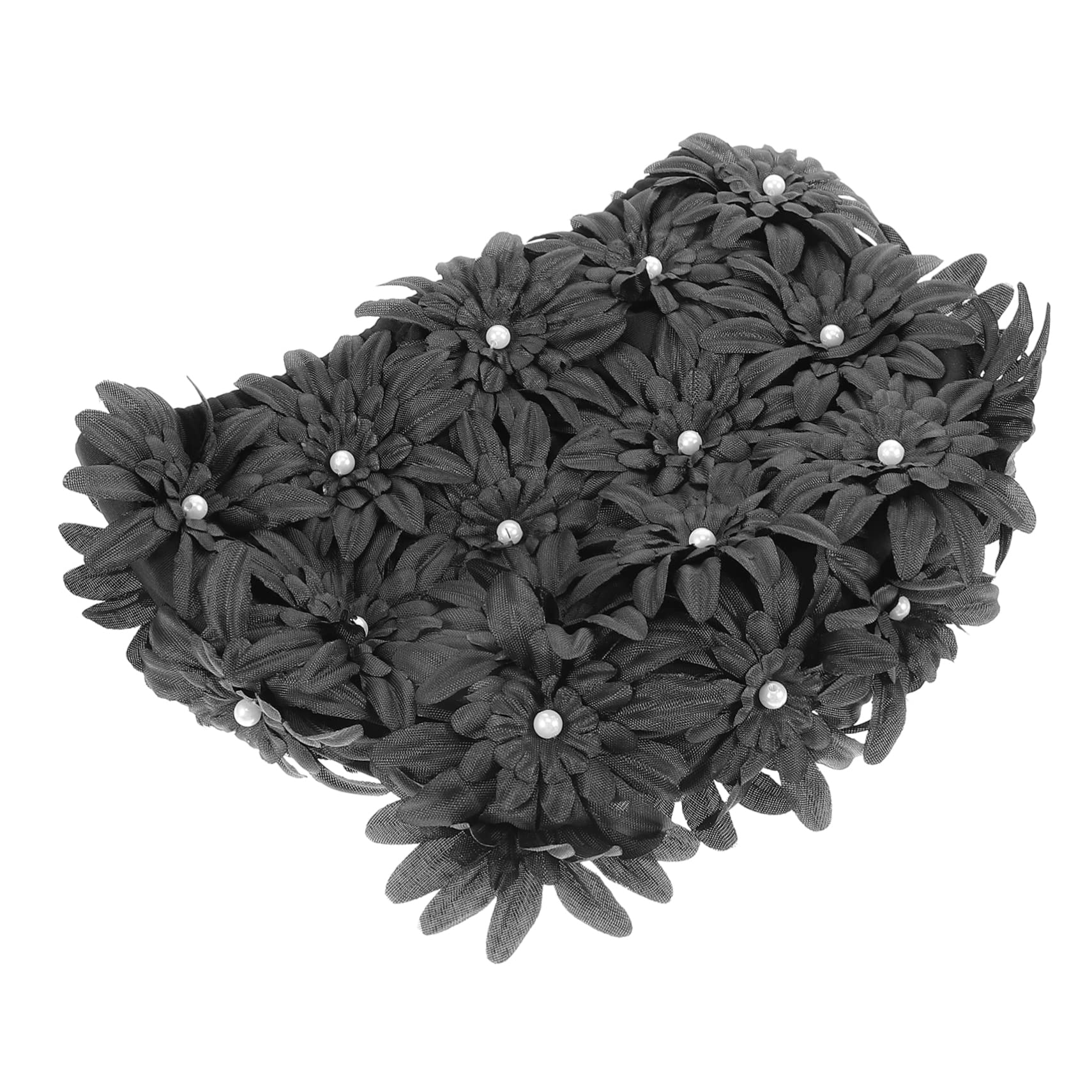 Bonnet de Natation Floral pour Bonnet Étanche Élastique à Motif Fleurs Accessoire de Piscine pour Cheveux Longs Épais