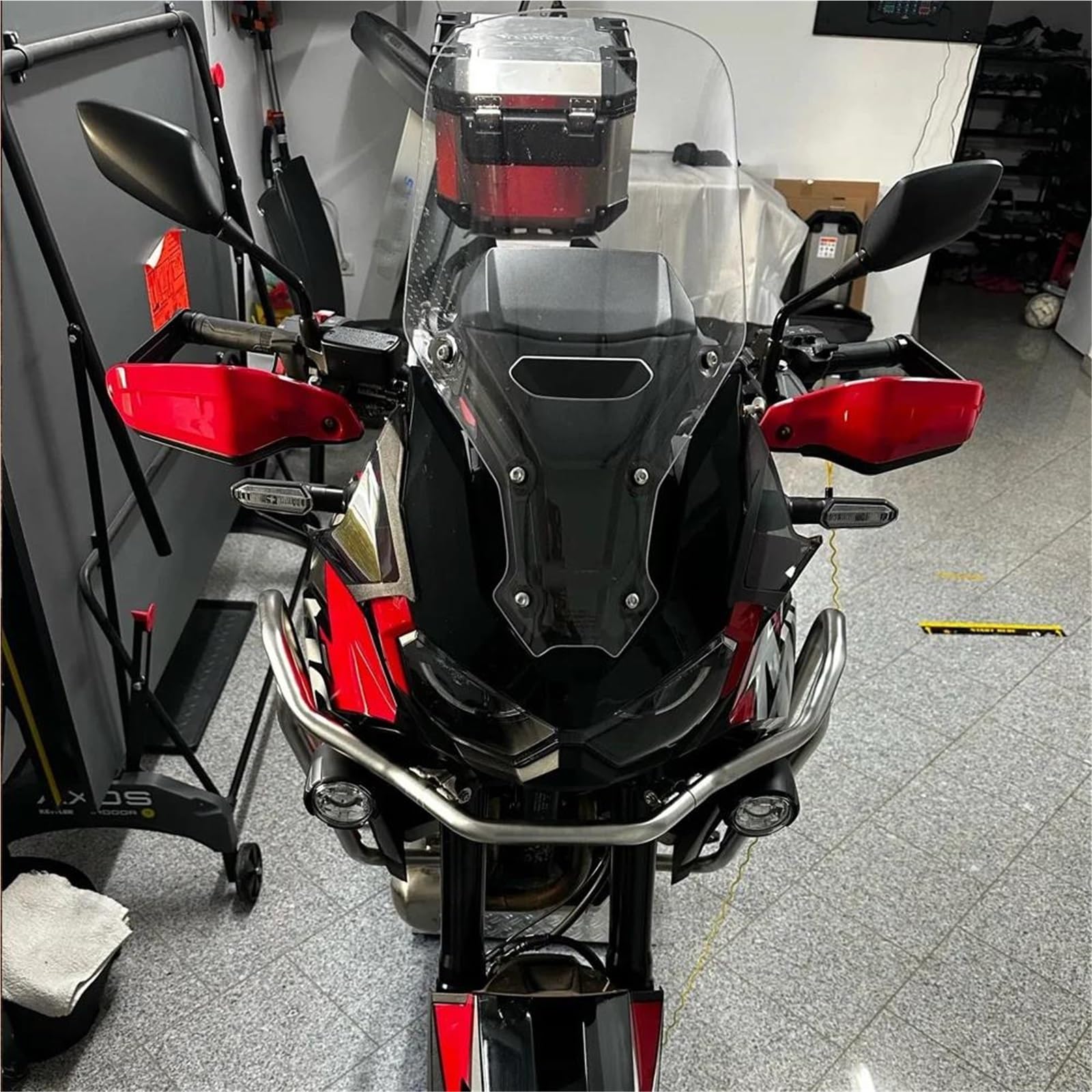 ZYSM Paramani Per Moto Per CRF 1100L Africa Twin 1100 Adventure Sports DCT CRF1100 2025 Copriparamani Manubrio Protezione Guard(Bianco)