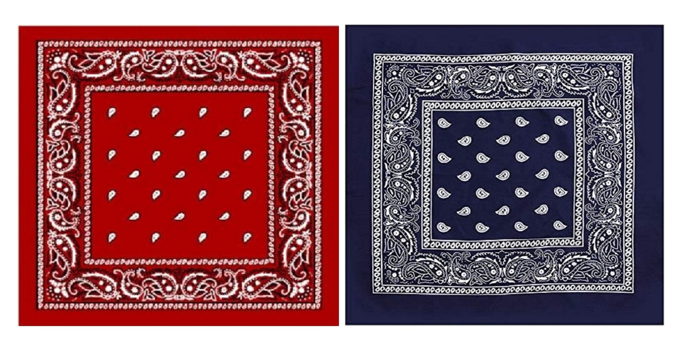 Unisex Paisley Cotton Bandanas - Pack of 2-image-21