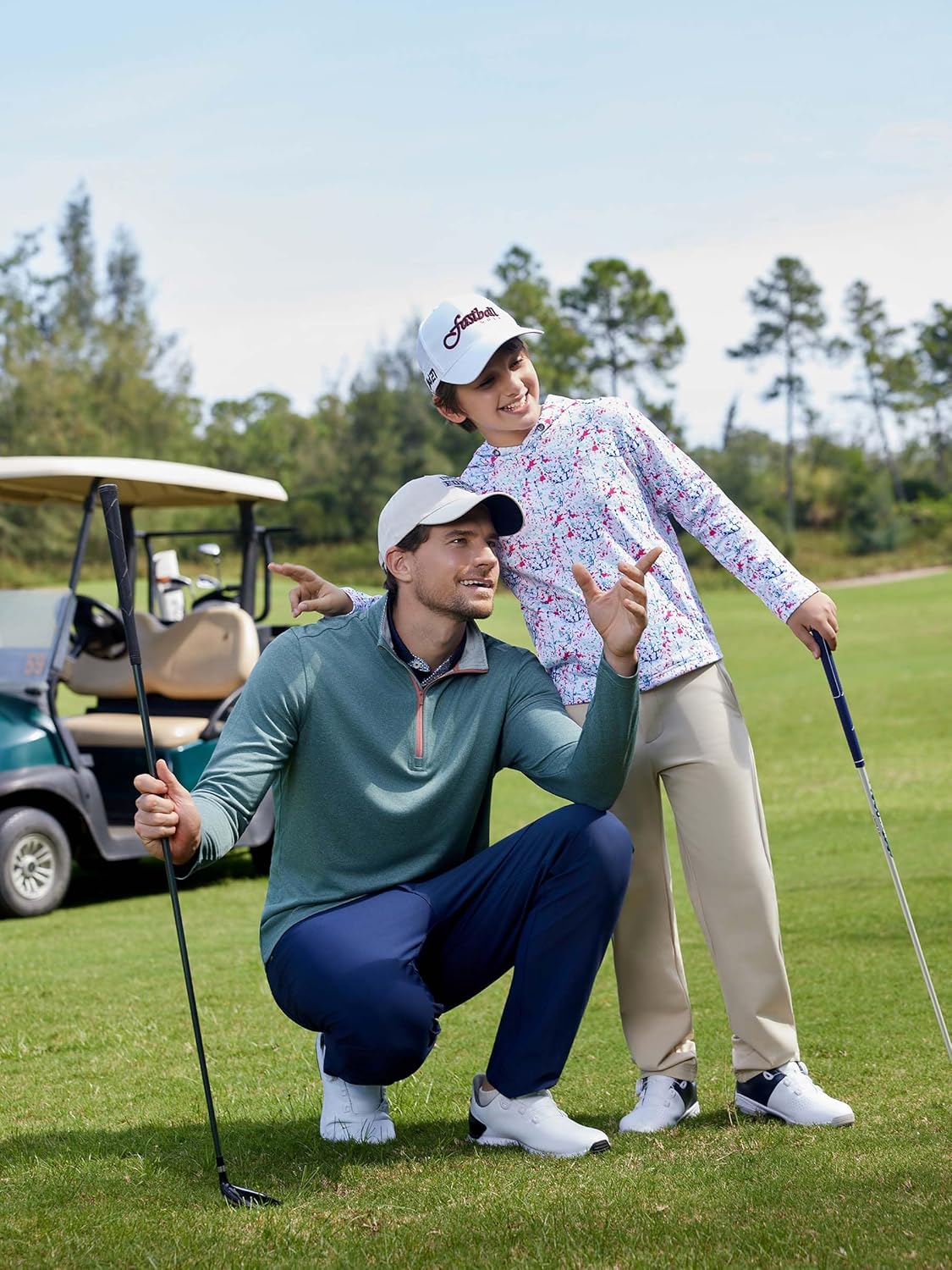 M MAELREG Quarter Zip Golf Pullover Men Dry Fit Long Sleeve Performance Wicking Mock Neck 1/4 Zip Pullover Mens Sweatshirt - Image 3