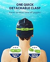 Vista 6 de Aegend - Gafas de natación, paquete de 2 gafas de natación sin filtraciones, para adultos, hombres, mujeres y jóvenes