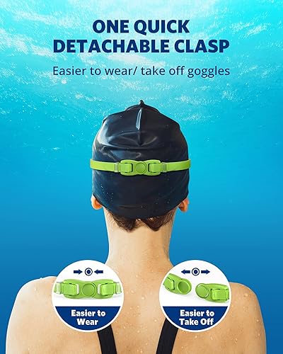 Miniatura 6 de Aegend - Gafas de natación, paquete de 2 gafas de natación sin filtraciones, para adultos, hombres, mujeres y jóvenes