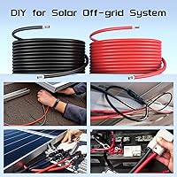 Vista 7 de Cable de Panel Solar Bateria Power 100 pies, Cable de Extensión Solar de 10 AWG (6 mm²), Cable de Cobre Estañado para Exterior, Automotriz, RV, Negro