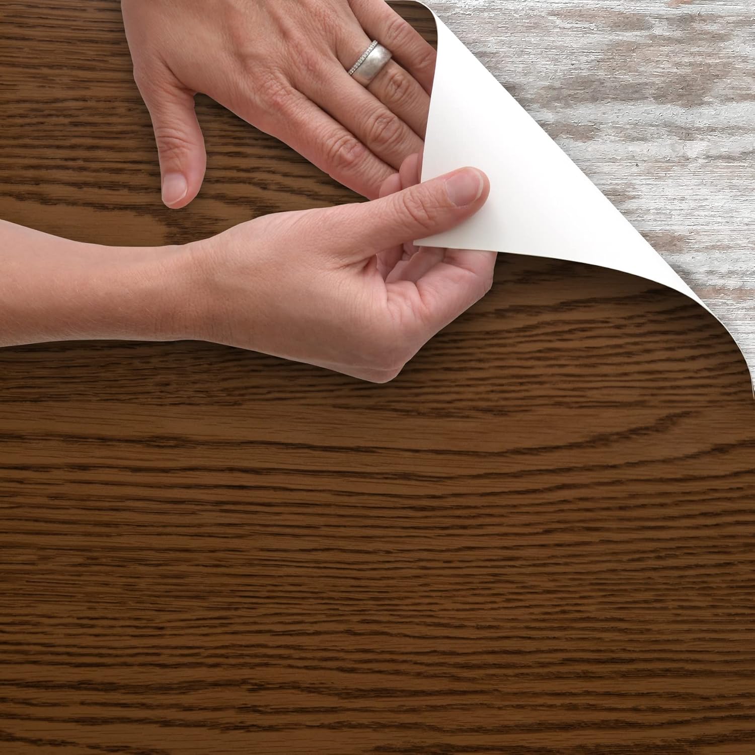 Magic Cover Self-Adhesive Vinyl Shelf and Drawer Liner, 18" x 16', Granite Silver