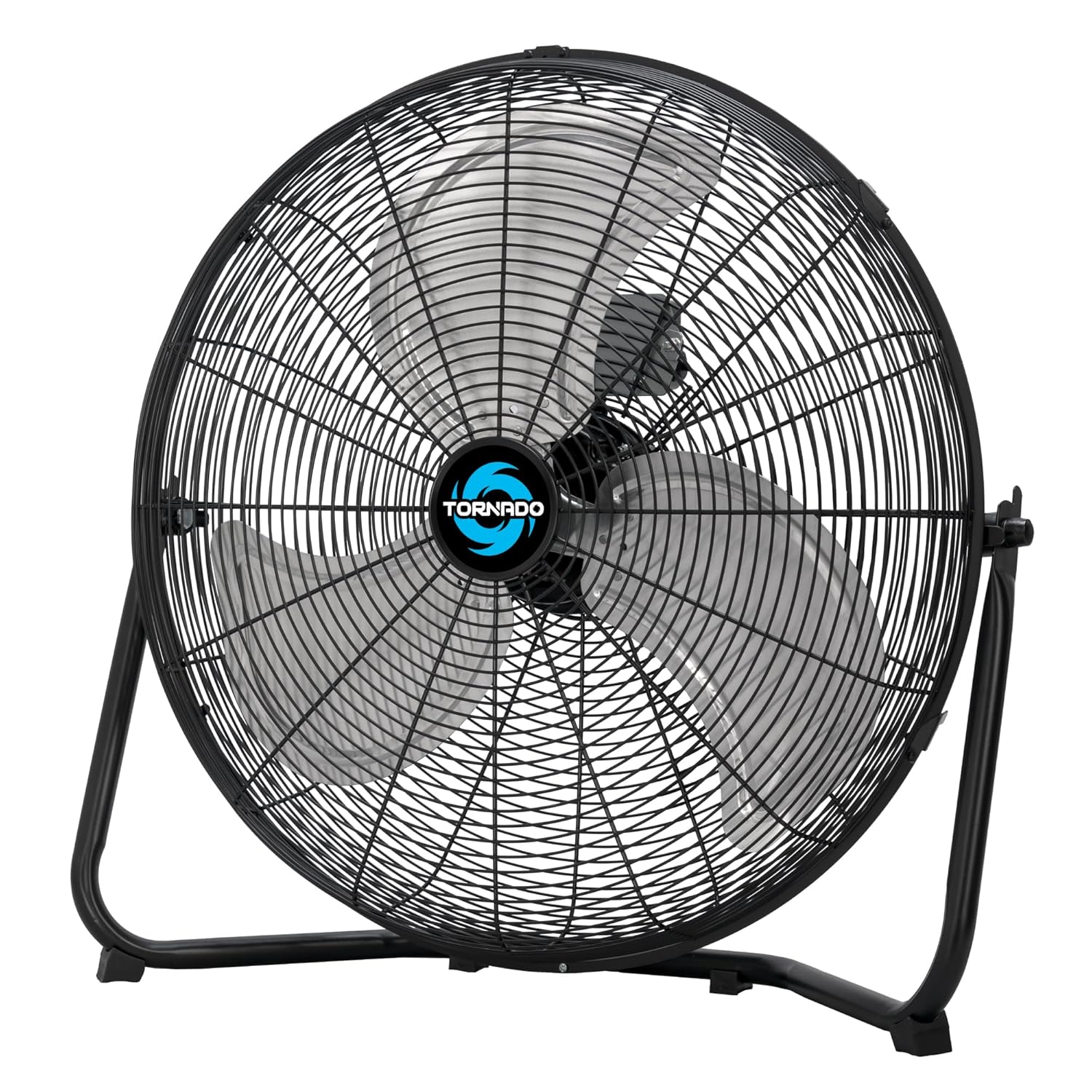 Tornado 20 Inch High Velocity Metal Floor Fan, 3-Speed Powerful Cooling, 120° Adjustable Tilt, 6.0 FT Cord, UL Safety Listed for Industrial, Commercial, and Home Use, Black