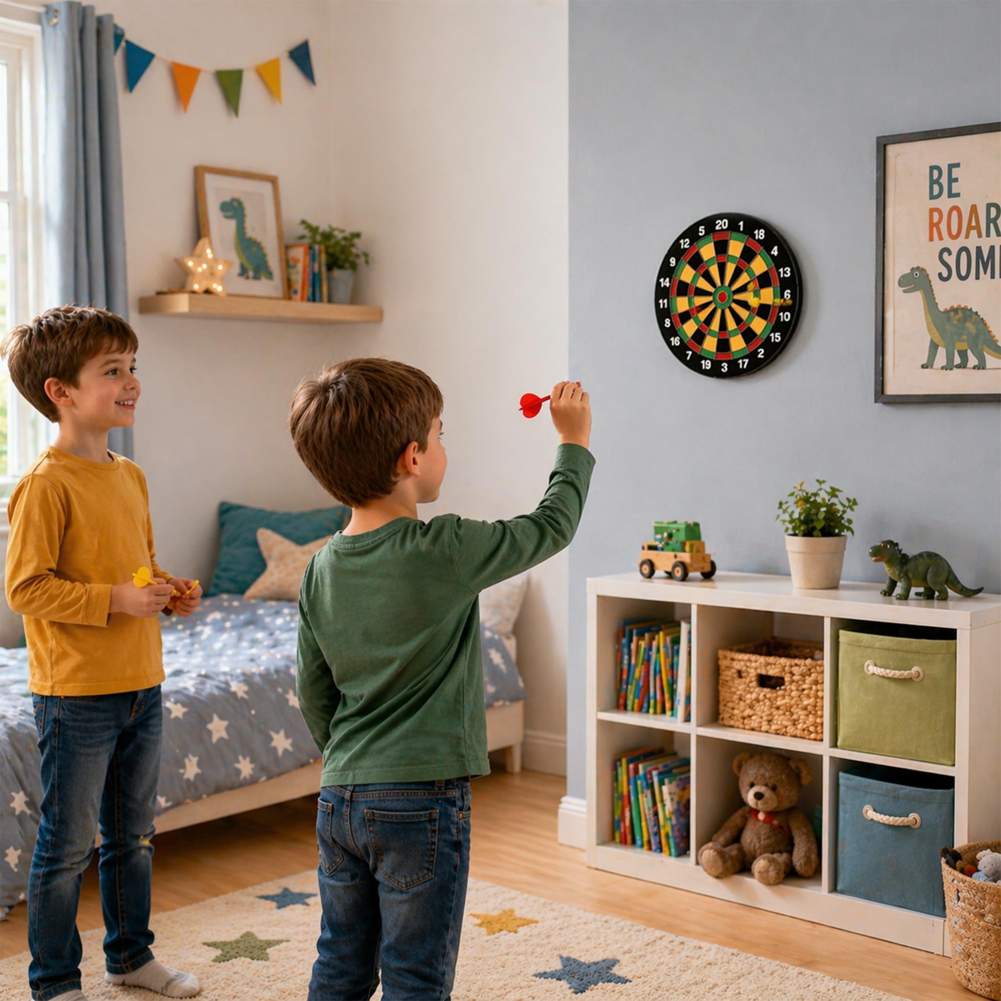 Thera-Band Karella Bersaglio Magnetico Family 40 cm Gioco Freccette Sicurezza Bambini Adulti 6 Frecce Magnetiche