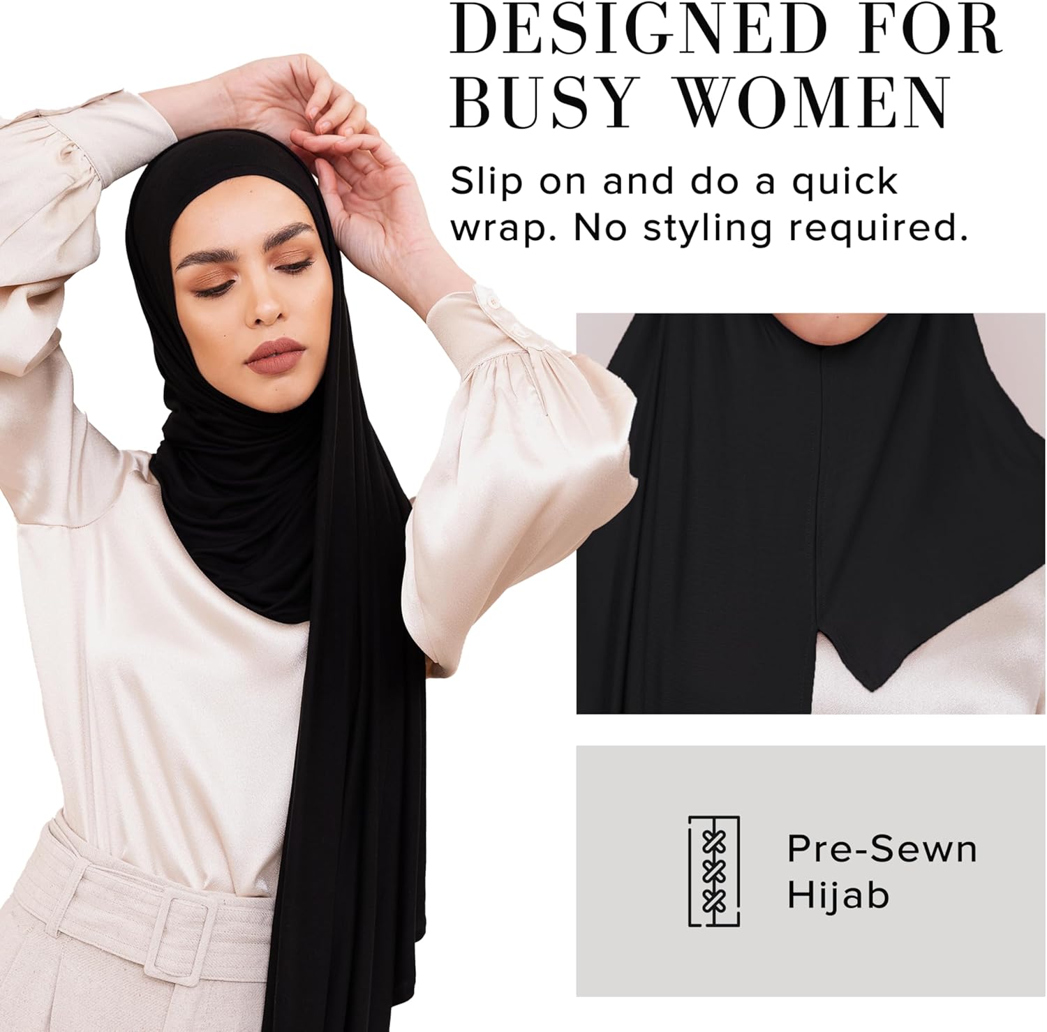 Slip-on Instant Premium Jersey Hijab Head Scarf Wrap for Muslim Women Made in Turkey - Image 7