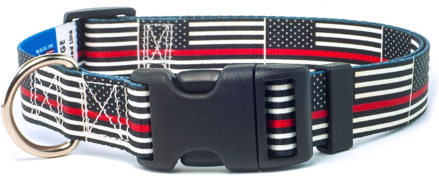 thin red line dog collar