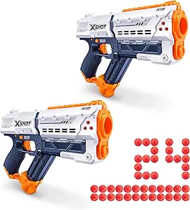 Blaster XSHOT Chaos Meteor Avec 12 Balles - Vitesse 108 Km/h, Portée 30 M, Capacité 6 Balles - Jouet Extérieur Pour Ados Et Adultes (+14 Ans)
