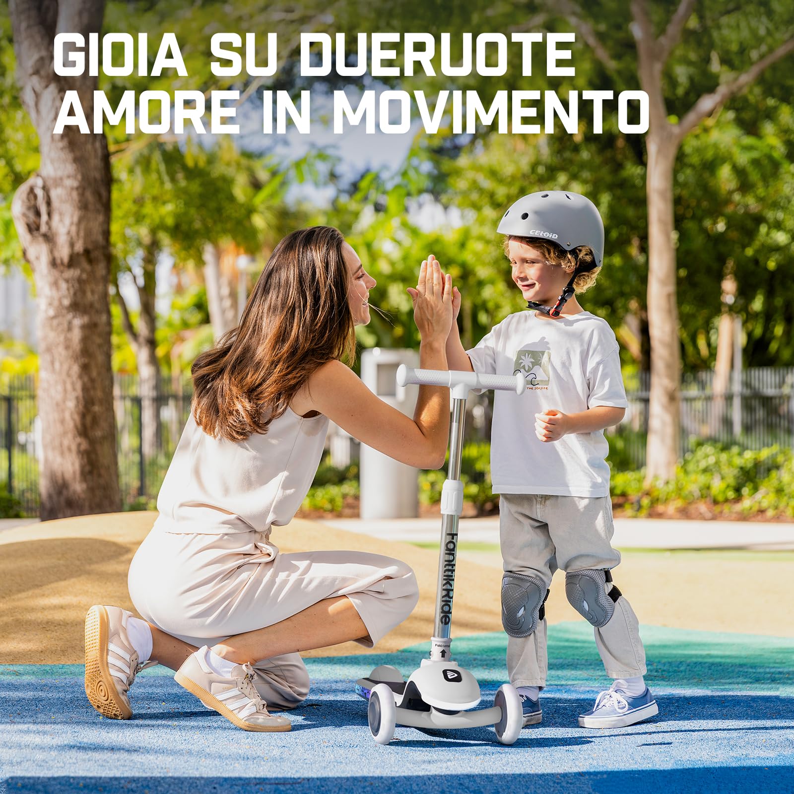 FanttikRide K9 Pro Monopattino Elettrico per Bambini, 3/6/10 km/h, Modalità di Velocità AI, Ricarica Rapida Type-C, 5 Modalità di Illuminazione, Manubrio Regolabile, per Bambini fino a 60 kg