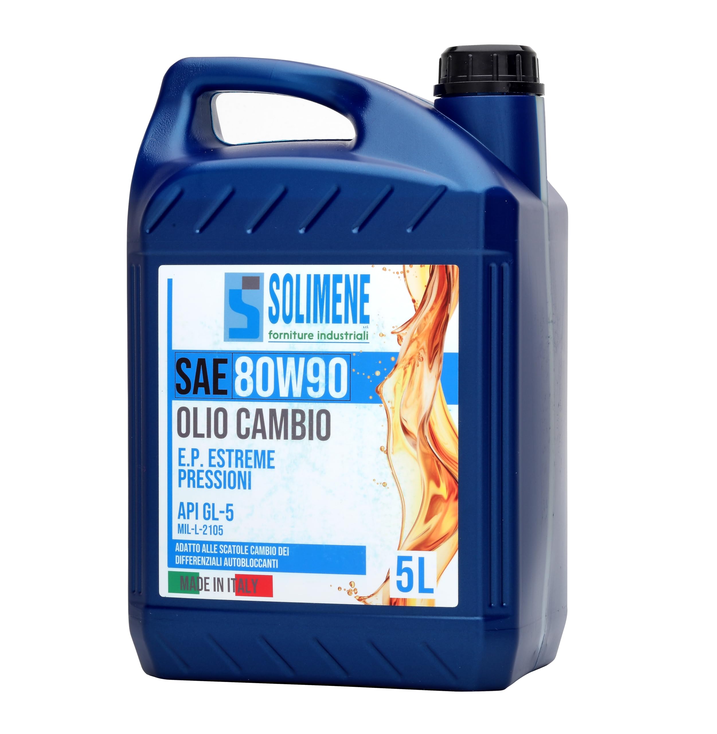 Solimene Olio Cambio SAE 80W90, Lubrificante EP Estreme Pressioni per Differenziali Autobloccanti e Ingranaggi Ipoidi. MIL-L-2105. API GL-5 - Prodotto Italiano