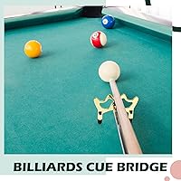 Vista 2 de Skylety Taco de billar para billar, accesorios de mesa de billar retráctil, soporte para taco de billar con cabezal de puente de latón extraíble