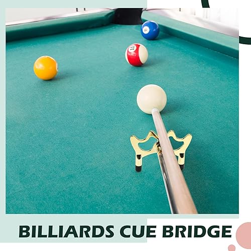 Miniatura 2 de Skylety Taco de billar para billar, accesorios de mesa de billar retráctil, soporte para taco de billar con cabezal de puente de latón extraíble