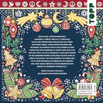 Colorful Secrets - Geheimnisvolle Weihnachten (Ausmalen auf Zauberpapier): Der Adventskalender zum Ausmalen und Entdecken