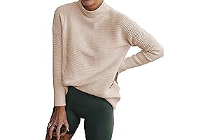Cozy and Chic Essential for Every Fall/Winter Wardrobe: Ribbed Knit Mock Neck Sweater
