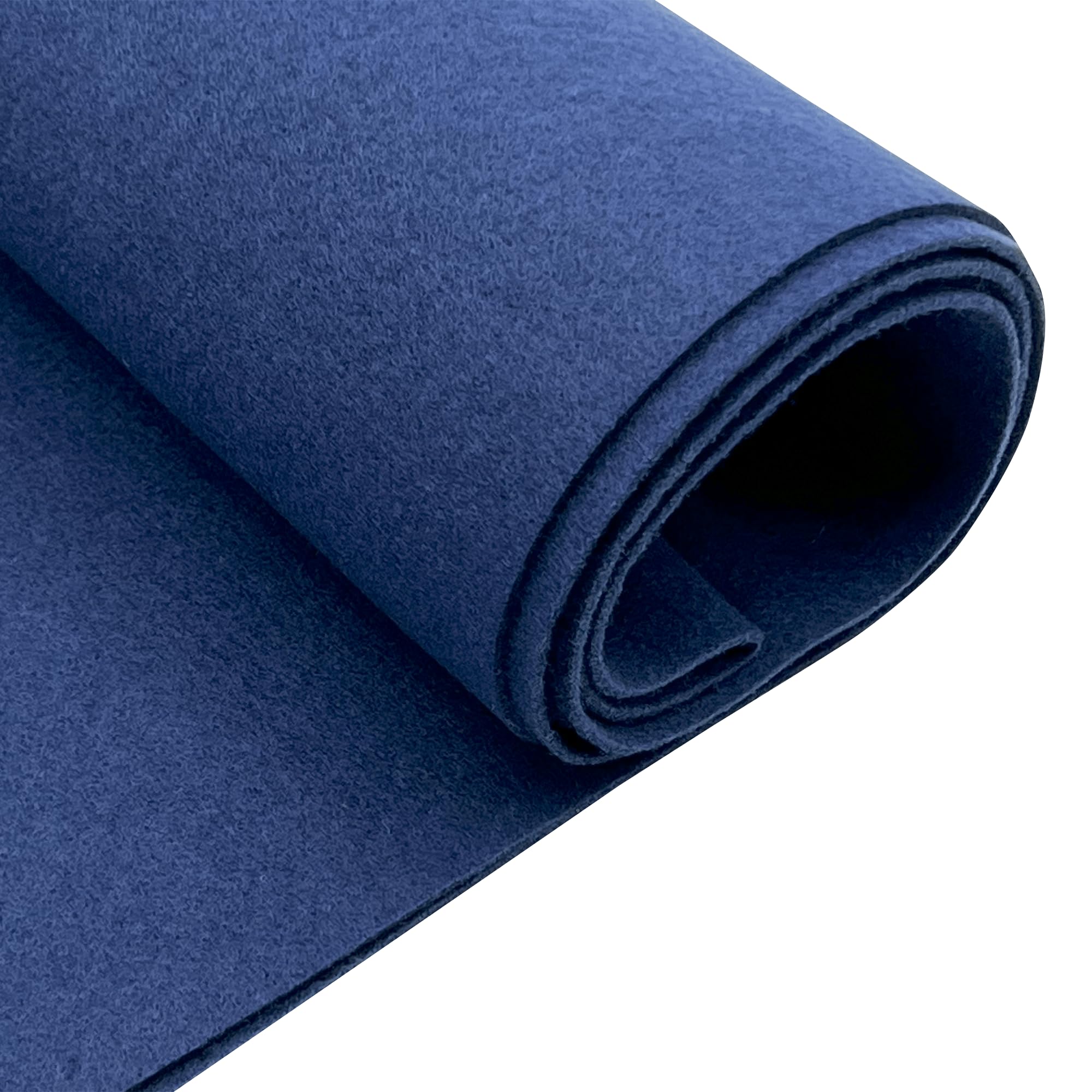 Eovea Tessuto in feltro acrilico al metro, larghezza 182,9 cm, spessore 1,6 mm, morbido feltro non rigido, per fai da te, cucito, patchwork, cuscini e imbottitura (blu navy, 1,8 m)