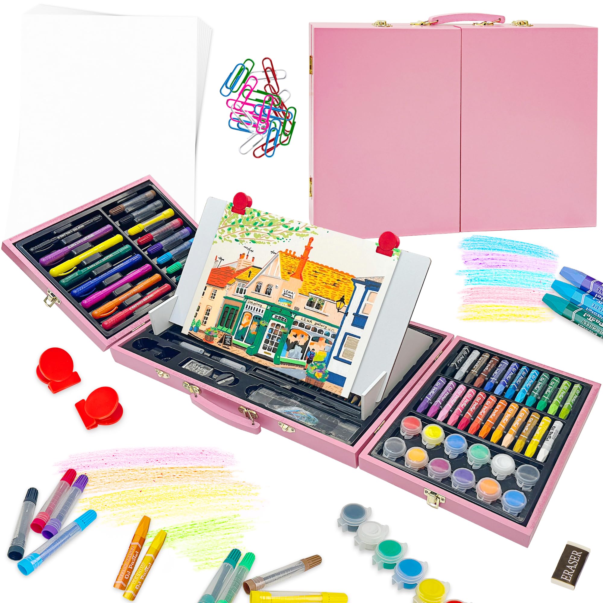 K18  & CRYSTAL OIL 4点セット KINSPORY Art Supplies, 127 Pack Art Kit with Drawing Easel