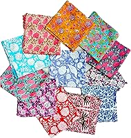 Vista 8 de COTSILER Juego de Servilletas de Algodón Premium Handblock, Estampado Floral, Hechas a Mano, Reutilizables, Lavables para Cena