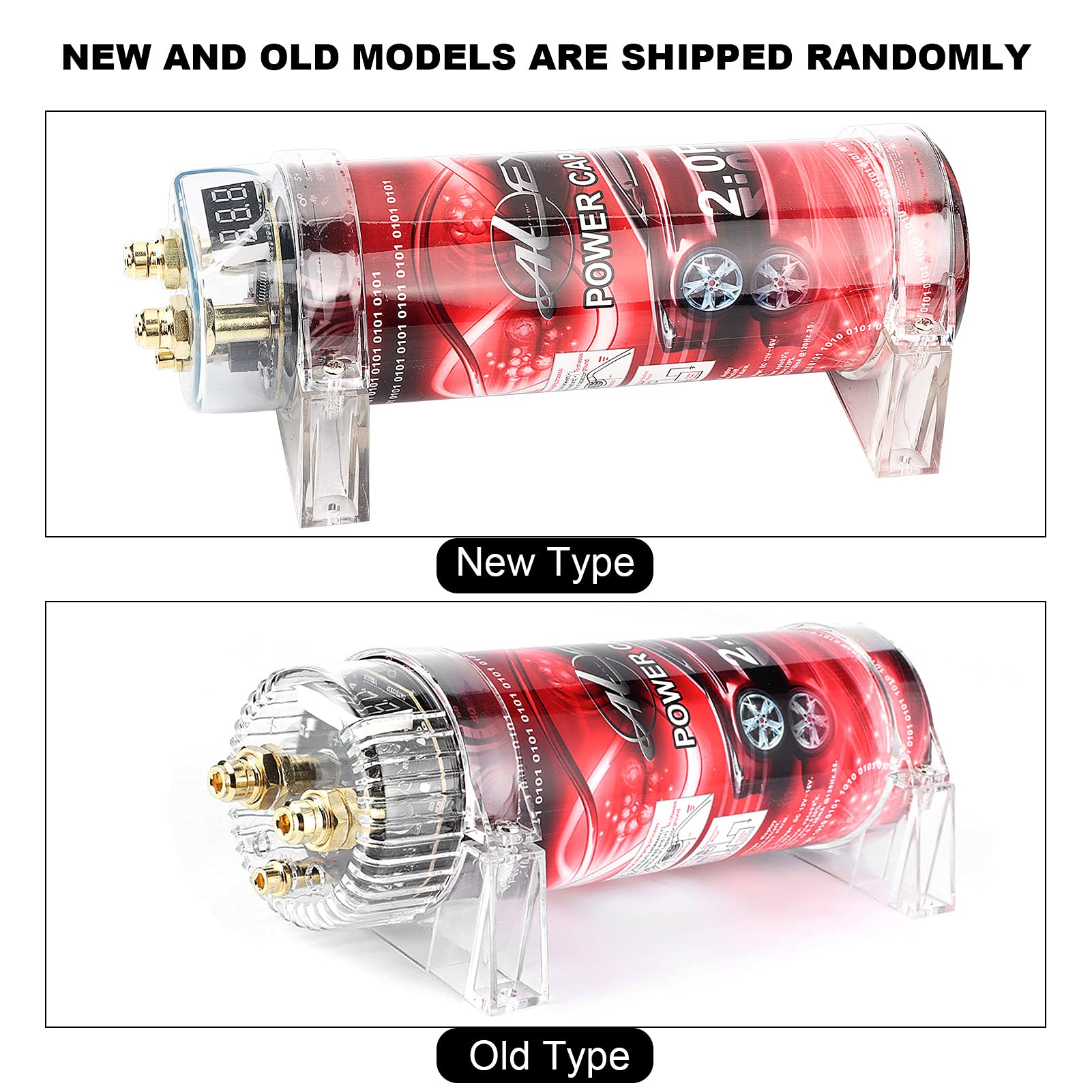 2 Farad Car Audio Power Condensator Versterker Spanningsregelaar Rode LED 10-16V DC Gemodificeerde auto-onderdelen
