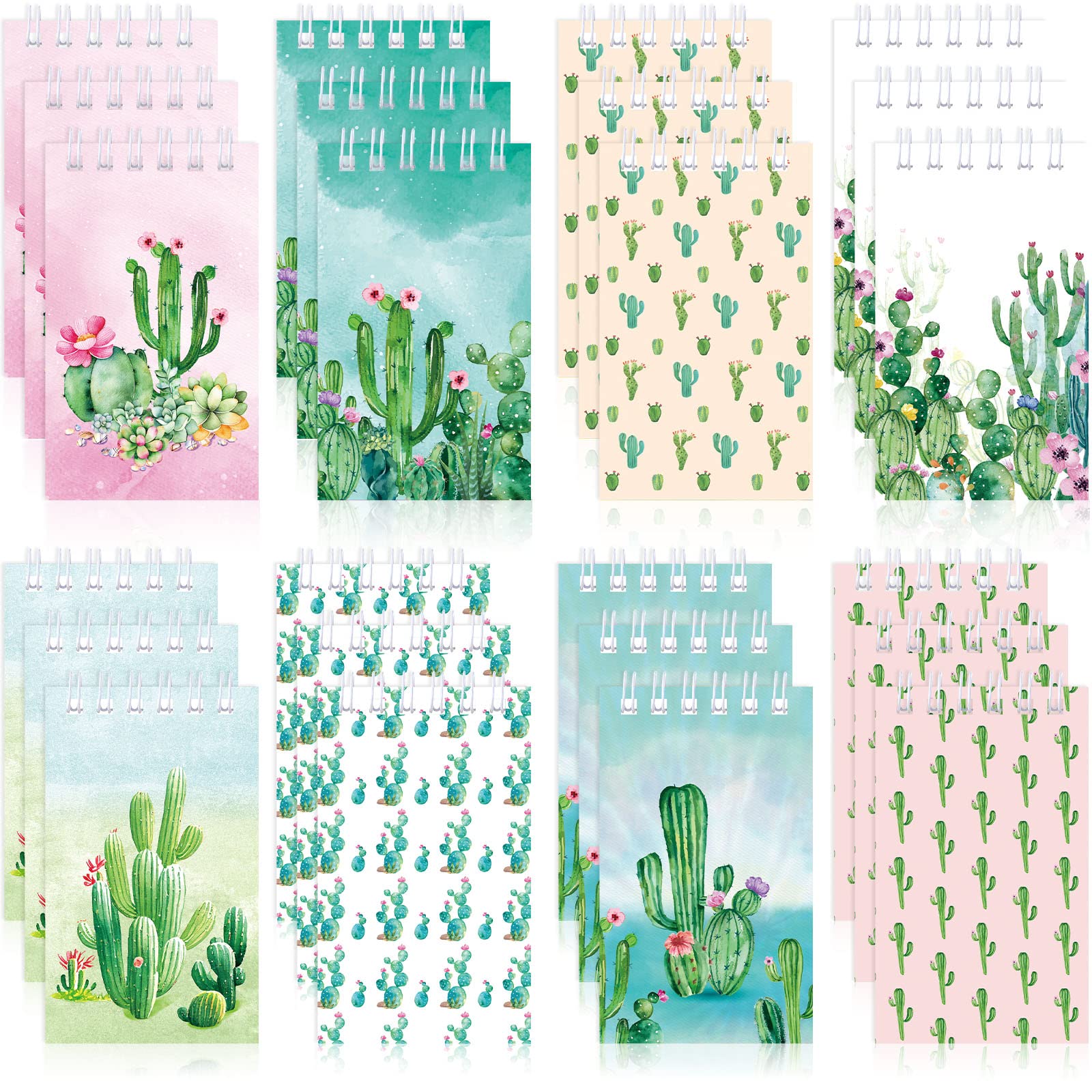 Lot de mini blocs-notes cactus pour fournitures de fête
