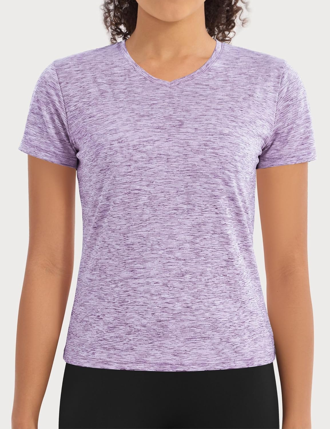 Workout Tops for Women 5 Pack UPF 50+ Quick Dry Short Sleeve V Neck Womens Athletic Tees Yoga T Shirts