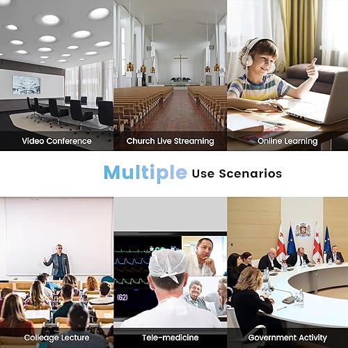 Miniatura 7 de TONGVEO Cámara PTZ HDMIUSB 10X Zoom óptico 60fps 1080P Cámara de videoconferencia para culto a la iglesia Transmisión en vivo Reunión en línea