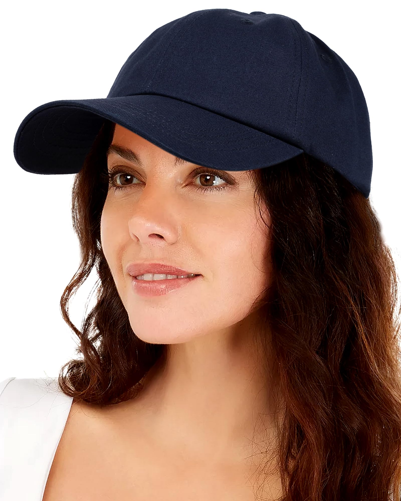 Womens Satin Lined Unstructured Baseball Cap Unisex Silk Lining Washed Cotton Adjustable Vintage Dad Hat