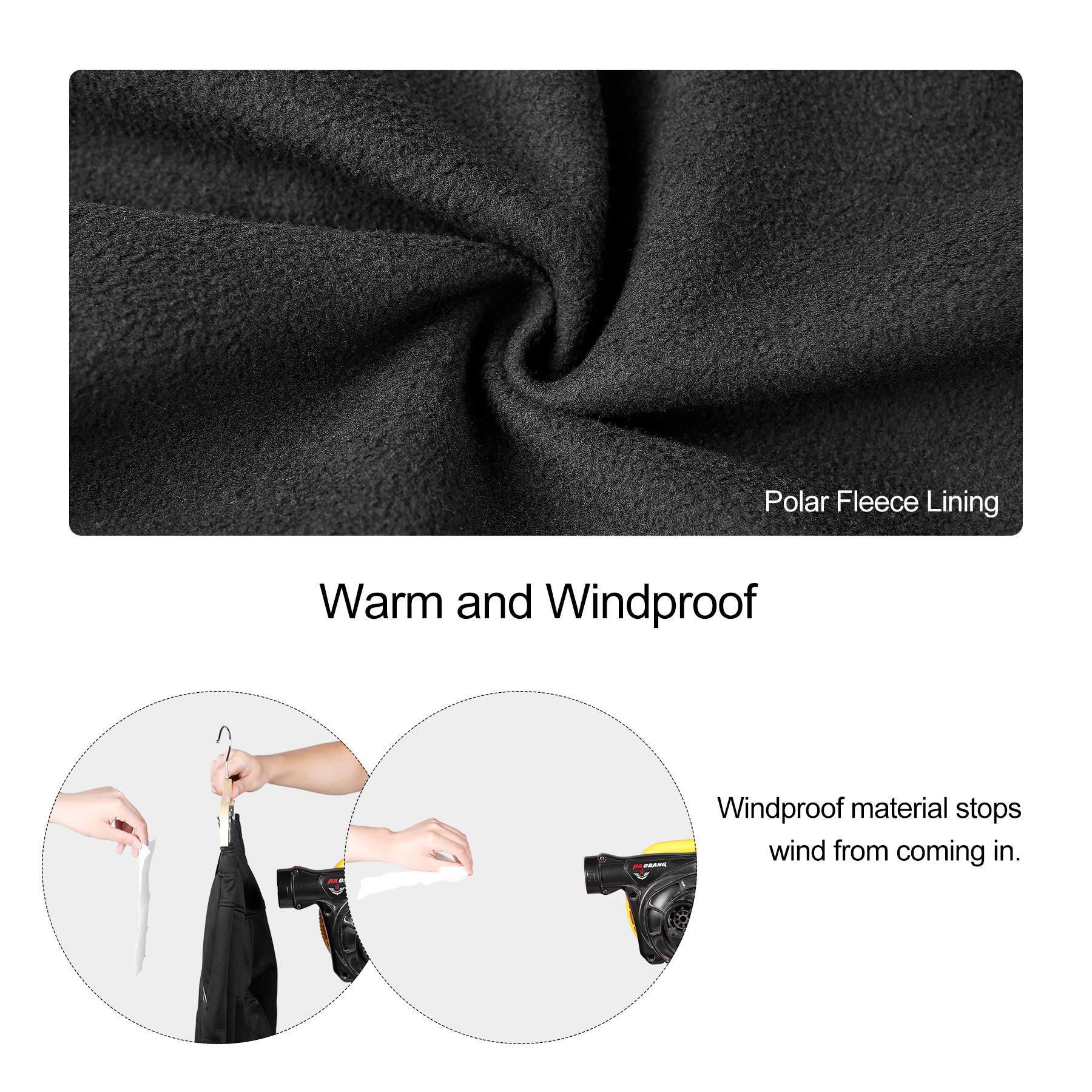 LAMEDA Pantalones Largos Hombre Invierno Pantalones Cortavientos Térmicos Elásticos con Forro Polar Pantalon Ciclismo Repele El Agua