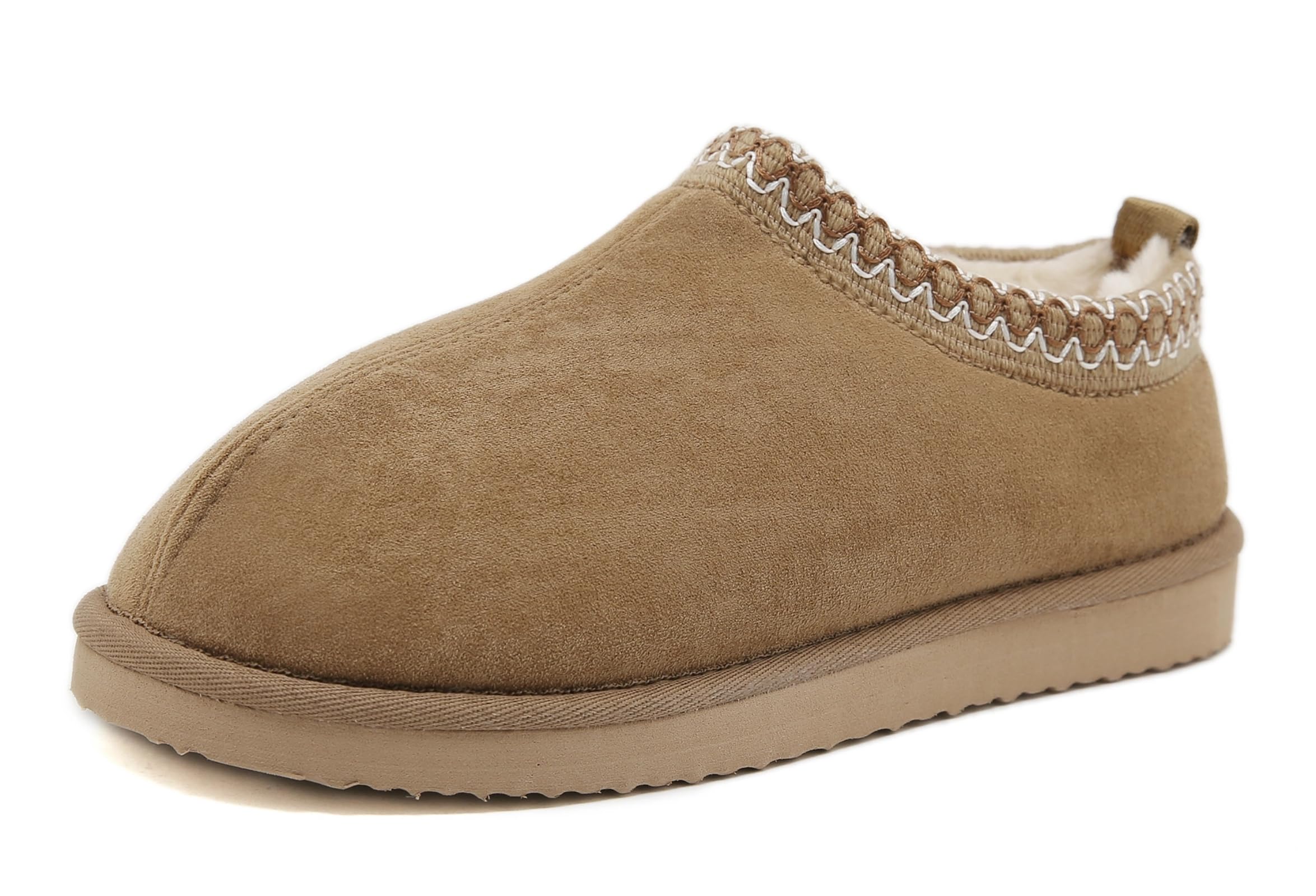 Faux Fur Gevoerde Suède Huis Slippers Met Memory Foam Voor Dames En Heren Faux Fur Gevoerde Suède Huis Slippers Met Memory Foam Voor Dames En Heren