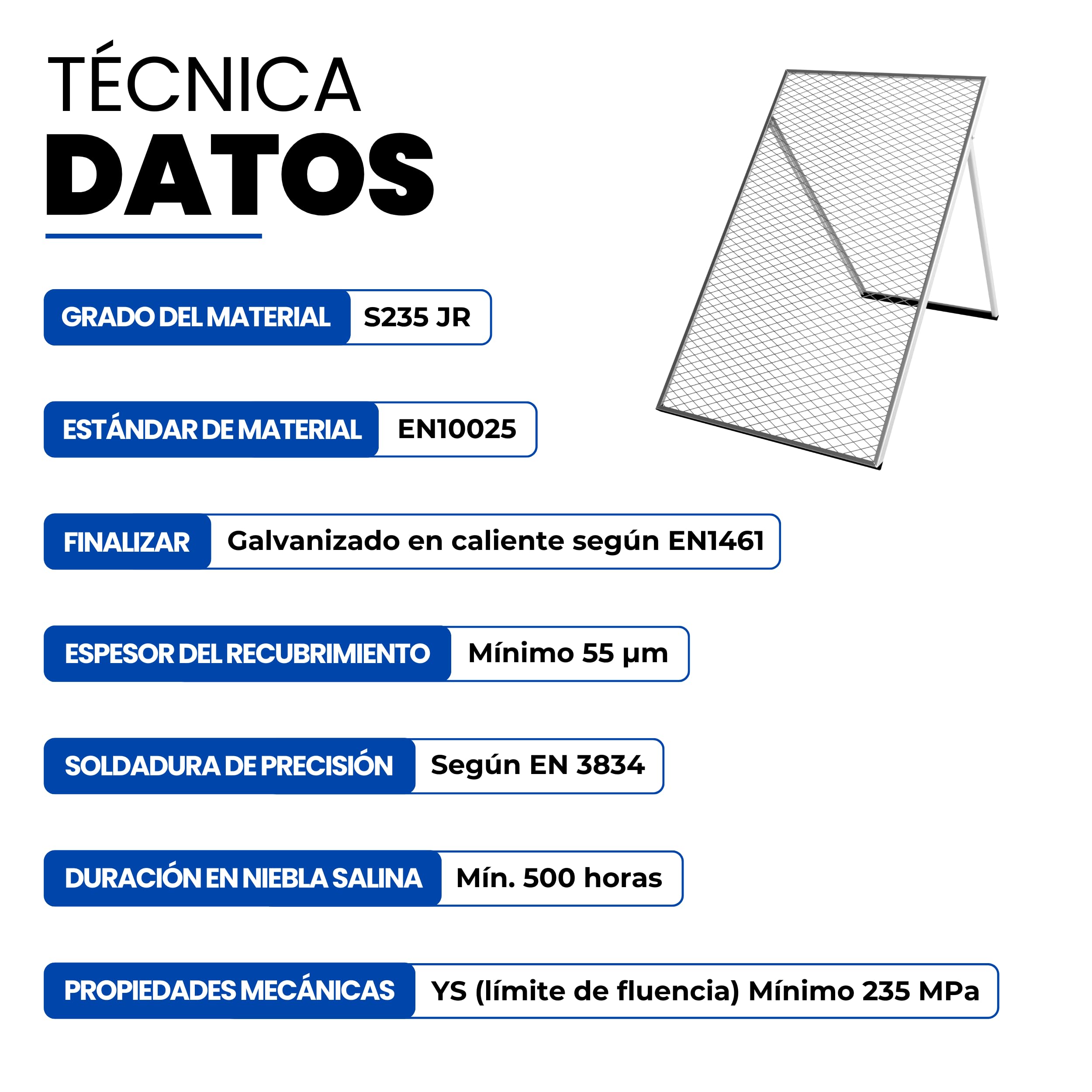 GeZu Impex Tamiz de Tierra 100 x 60 cm Galvanizado en Caliente Criba de Compost para Tamizar Tierra Rocas Arena