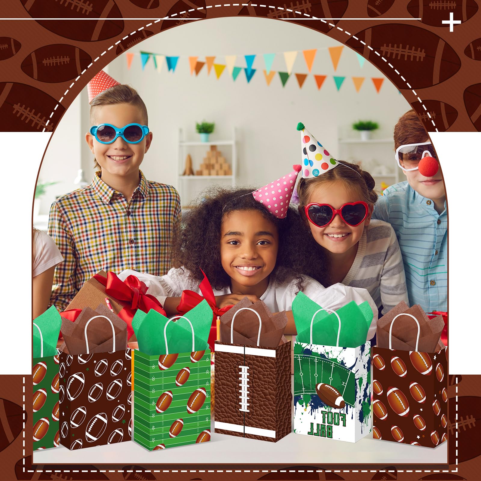 Aoriher 120 Pcs Soccer Sport Party Favor Set With Gift Bag, Soccer Goodie Bag Filler