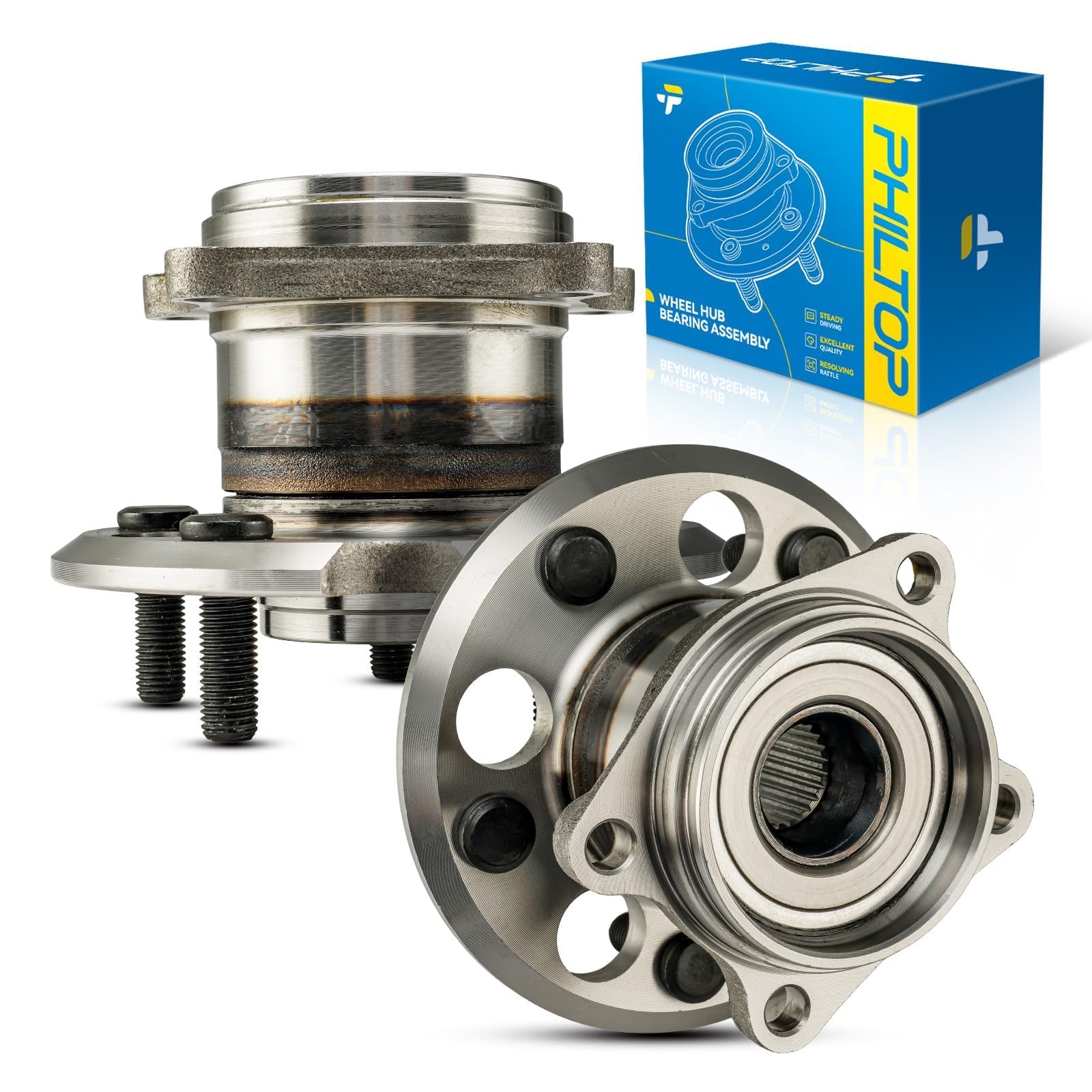 PHILTOP 512281 AWD 2 x Rear Wheel Bearing Hub Assembly for Toyota Sienna
