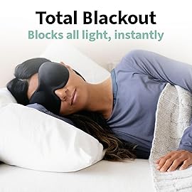 Nidra Contoured Sleep Mask for Side Sleepers - Zero Pressure Fit, Light Blocking Eye Shade for Sleeping & Travel - Brown, Standard Size