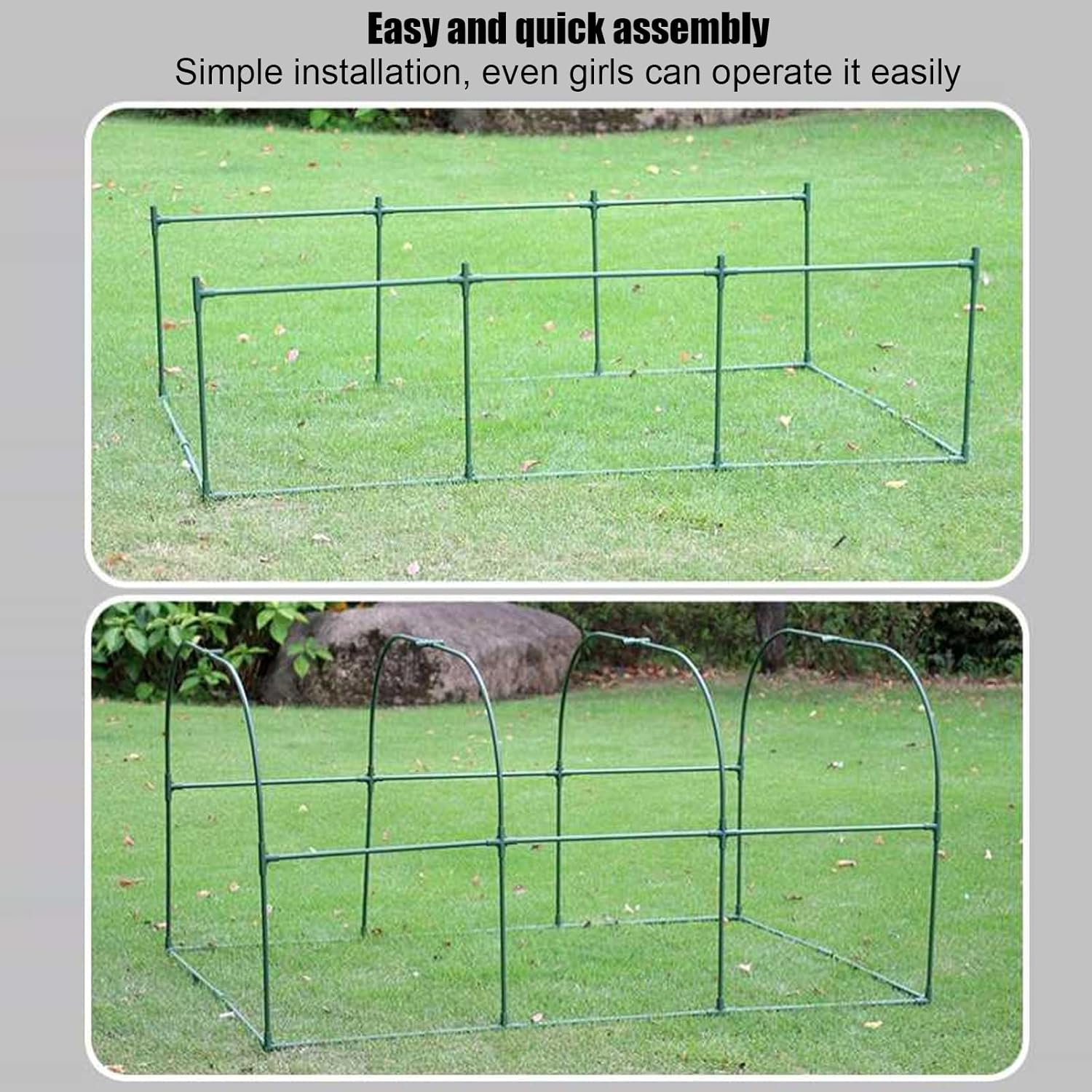 Greenhouse, Portable Outdoor Garden Greenhouse, Plant Hot House, Include Frame and Cover, Protecting Plant from Cold Frost Birds for Fruit, Vegetable, Flower Planting (Size : 200 * 80 * 80cm)