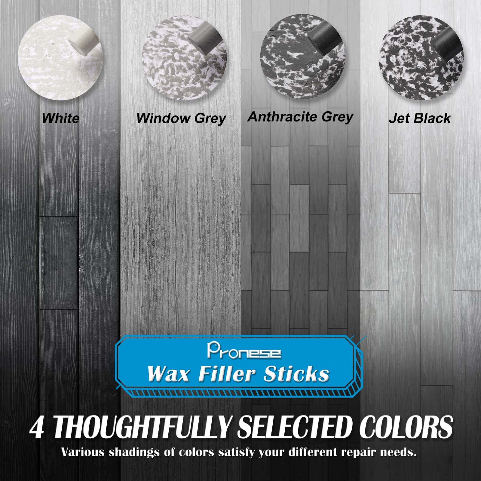 Pronese 11CM Wax Filler Sticks with Scraper for Wood Repair Kit Furniture Repair Kit, Wood Filler Sticks, Wood Scratch Repair - Image 3