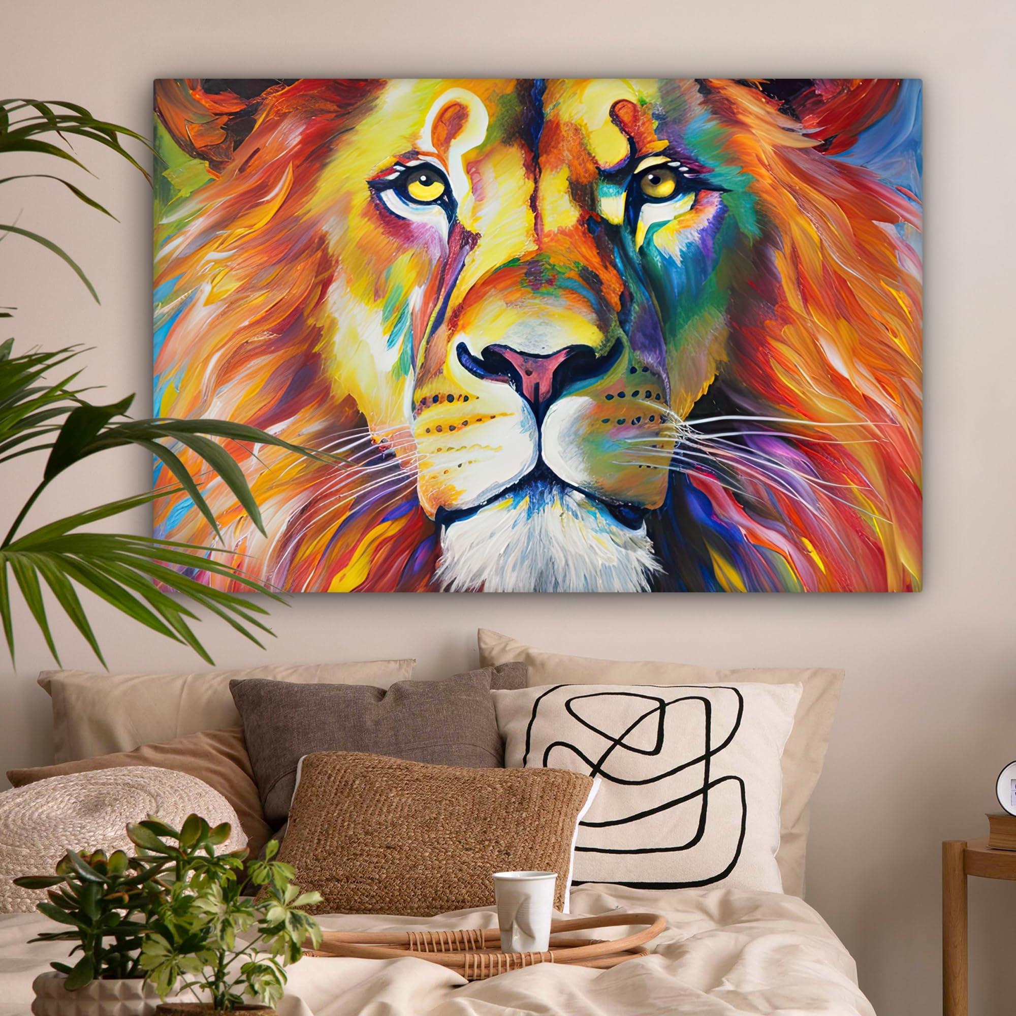 MuchoWow Canvas Schilderij Boom Bloemen Wit Natuur 120x80 cm