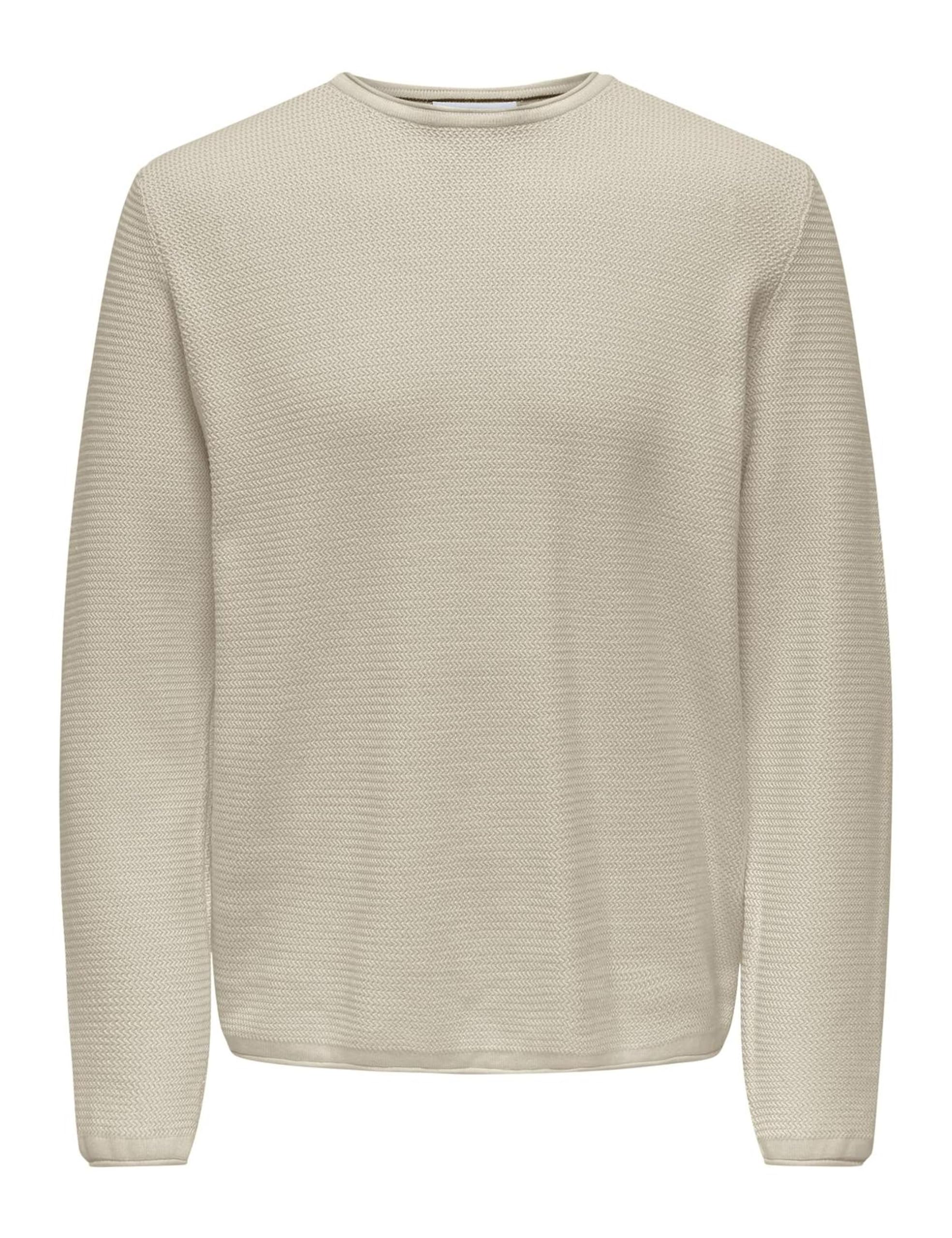 Only & Sons SÓLO&Hijos Suéter Hombre Cuello Redondo Algodón Cómodo Elegante Jersey Punto