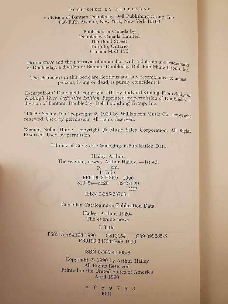 Amazon.com: The Evening News: 9780385237086: Hailey, Arthur: Books