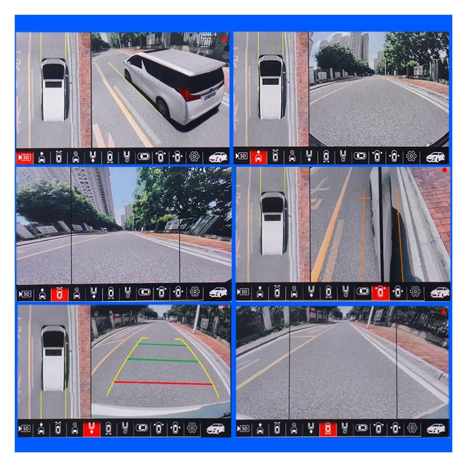Rückfahrkamera AHD 4K 1080P 3D 360 Grad Vogelsichtsystem Kameras Auto Parkplatz Surround View Video 4CH Recorder DVR UHD Ersatz für Alpha (keine)